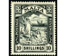 SG96. 1919 10/- Black. Choice brilliant fresh U/M mint...