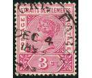 SG96a. 1895 3c Carmine-rose. Malformed 'S'. Very fine used...