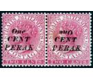 SG29a. 1886 1c on 2c Pale rose. 'One' Inverted. Superb fresh min