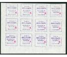 SG9 and 9a. 1916 1/2d Mauve. 'postage' for 'Postage'. Block of 1
