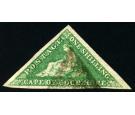 SG21. 1863 1/- Bright emerald-green. Superb used with excellent