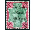 SG60d. 1896 1r Green and aniline carmine. 'Overprint Double, One