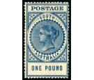 SG292a. 1904 £1 Blue. Superb fresh mint...