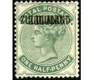 SG12a. 1888 1/2d Dull green 'Overprint Double' Superb fresh mint