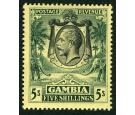 SG121.1922 5/- Green and yellow. Brilliant fresh mint...