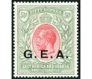 SG62. 1917 50r Carmine and green. Superb fresh well centred mint