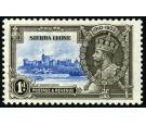 SG181a. 1935 1d Ultramarine and grey-black 'Extra Flagstaff'. Su