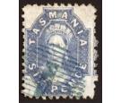 SG65. 1864 6d Dull cobalt. Superb fine used with BLUE cancel...