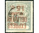 SG E6a. 1904 15c Grey-green. 'Surcharge Inverted'. Superb fine u