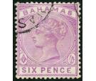 SG54a. 1890 6d Mauve. Malformed 'E'. Superb fine used...