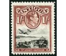 SG105ab. 1949 1/- Black and red-brown. 'Frame Printed Double, On