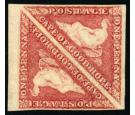 SG5ba. 1858 1d Deep rose-red 'Watermark Sideways' Superb fresh..