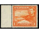 SG154a. 1944 1pi Orange. Brilliant fresh U/M sheet marginal mint