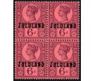 SG8. 1888 6d Purple/rose-red. Superb fresh U/M mint block...
