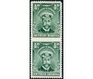 SG1b. 1924 1/2d Blue-green. 'Imperforate Between, Vertical Pair'