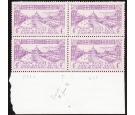 SG465a 1925 4d Mauve/pale mauve. 'POSTAGF' Error. U/M mint block