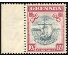 SG163c. 1943 10/- Slate-blue and bright carmine. Perf.12. Superb