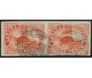 SG5. 1852 3d Red. Brilliant fine used pair...