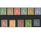 SG176-186. 1928 Set of 11. Choice superb fresh mint...