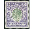 SG51. 1913 5/- Grey-green and violet. Superb fresh well centred 