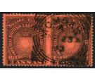 SG8ac. 1893 3a Black/bright red 'Imperforate Between' (horizonta