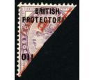 SG7c. 1893 1/2d on half 1d Lilac. Straight top to'1' in '1/2'. V