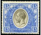 SG99. 1922 £5 Black and blue. Superb fresh mint with beautiful.