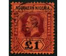 SG52. 1912 £1 Purple and black/red. Superb used...