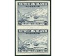 SG219a. 1932 25c Slate. 'Imperforate Pair'. Brilliant U/M mint..