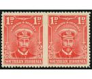 SG2a. 1924 1d Bright rose. 'Imperforate Between, Horizontal Pair