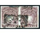 SG11ab. 1893 4 1/2a Brown-purple. 'Imperforate Pair' Superb fine