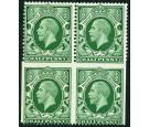 SG439b. 1934 1/2d green. 'Imperforate three sides'. U/M mint blo