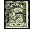 SG104. 1922 10/- Black. Very fine fresh mint...