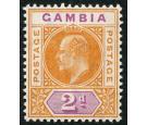 SG59a. 1906 2d Orange and mauve. 'Dented Frame'. Brilliant fresh