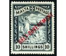 SG105. 1922 10/- Blue-black. Superb fresh well centred mint...