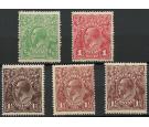 SG48-52. 1918 Set (ex.SG49) Superb fresh mint...