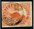 SG1. 1851 3d Red 'Laid Paper'. Superb used with beautiful colour