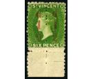 SG33a. 1881 1/2d on 6d Bright green 'Unsevered Pair'. Very fine 