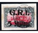 SG114. 1914 5s on 5m Carmine and black. Superb fine well centred