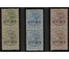 SG27s-29s. 1886 Set of 3 'SPECIMEN'. U/M mint pairs. UNIQUE...