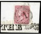 SG17. 1857 1/2d Deep rose. Superb fine used with beautiful colou