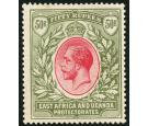 SG75. 1921 50r Carmine and green. Choice superb mint...