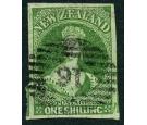 SG86. 1862 1/- Deep green. Superb used with beautiful intense co