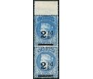 SG40b. 1893 2 1/2d Ultramarine. 'STAMP DOUBLY PRINTED'. Magnific
