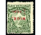 SG3b. 1902 1/2d Green 'Surcharge Inverted' Brilliant fresh mint.