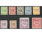 SG101s-110s. 1900 Set of 9 'SPECIMEN'. Superb fresh mint...