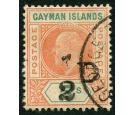 SG18. 1907 1/2d on 5/- Salmon and green. Brilliant fine used...