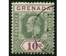 SG66. 1902 10/- Green and purple. Superb fine used with beautifu
