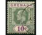 SG66. 1902 10/- Green and purple. Superb fine used with beautifu