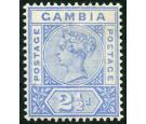 SG40a. 1898 2 1/2d Ultramarine. Malformed 'S'. Very fine fresh m